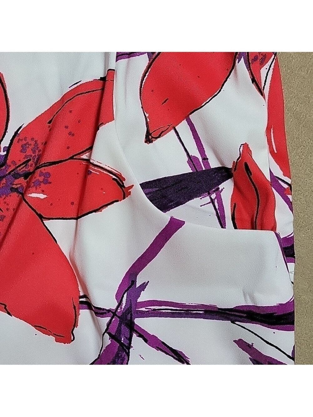 Signature by Sangria Oversized Floral Print Sheath Dress Size 10 EUC - Picture 5 of 10